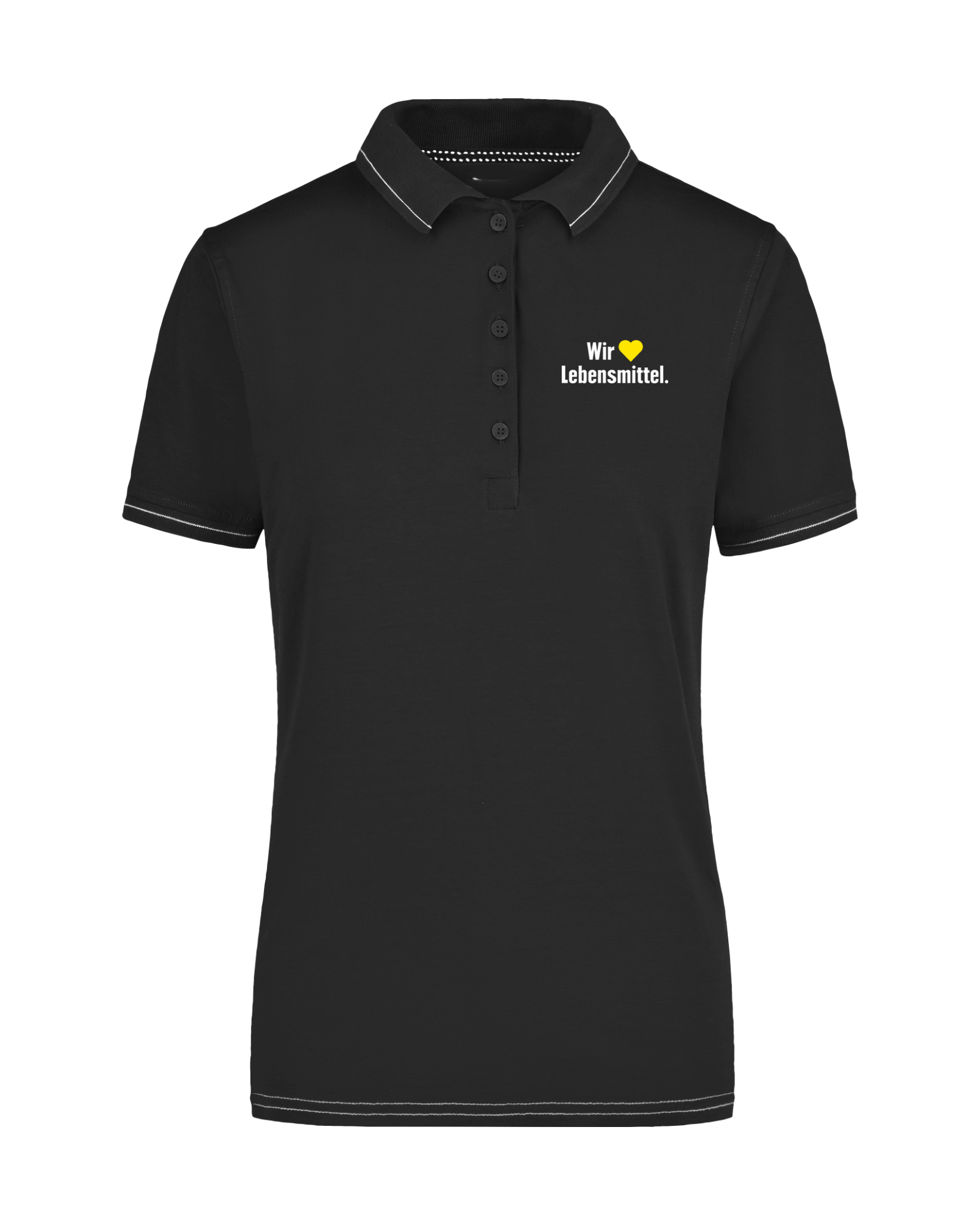Damen Poloshirt mit Kontrastnaht