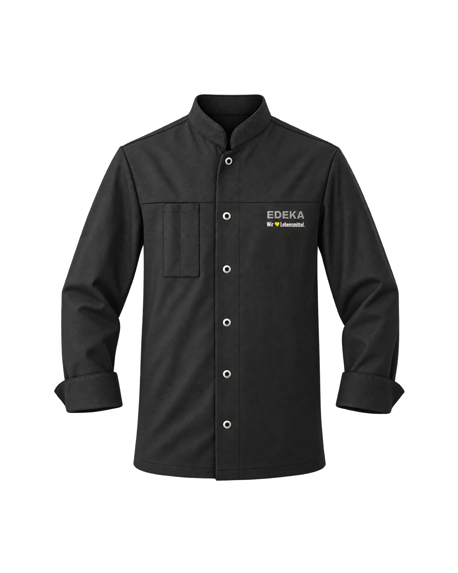 Servicejacke, schwarz meliert – Arbeitskleidung für EDEKA-Märkte von Schweissthal