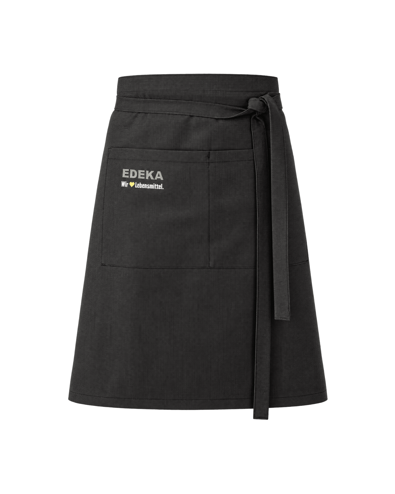 Vorbinder, L55 x B70, schwarz meliert – Arbeitskleidung für EDEKA-Märkte von Schweissthal