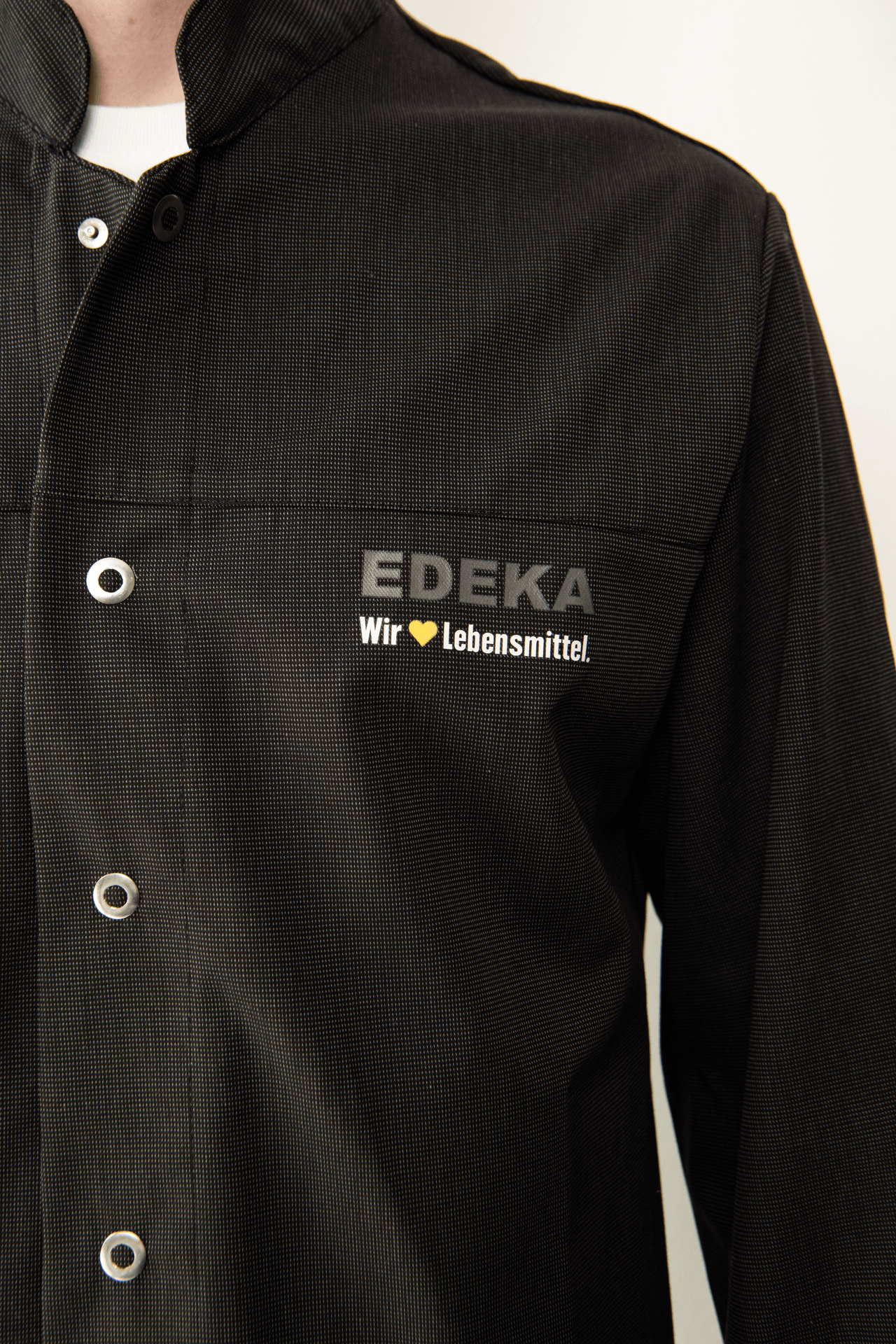 Servicejacke, schwarz meliert – Arbeitskleidung für EDEKA-Märkte von Schweissthal